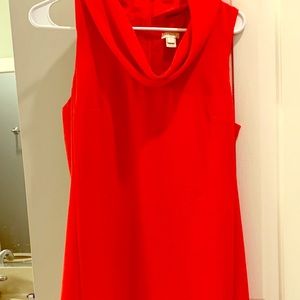 J.Crew cowl neck red/orange dress